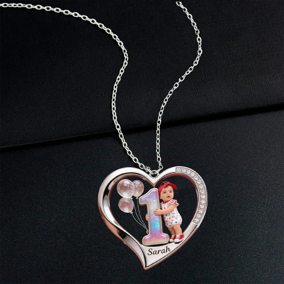 Custom Any Photo - Personalized Kid Shaped Metal Pendant Necklace