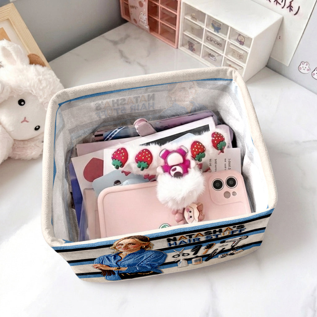My Hair Stuff - Personalized Hairdresser Rectangle Storage Basket