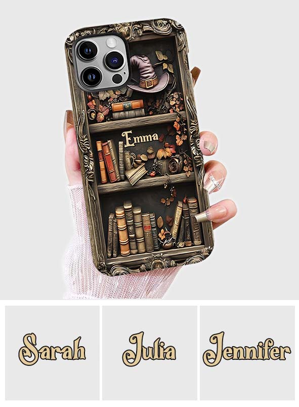 Hat And Books - Personalized Witch Full Print Phone Case