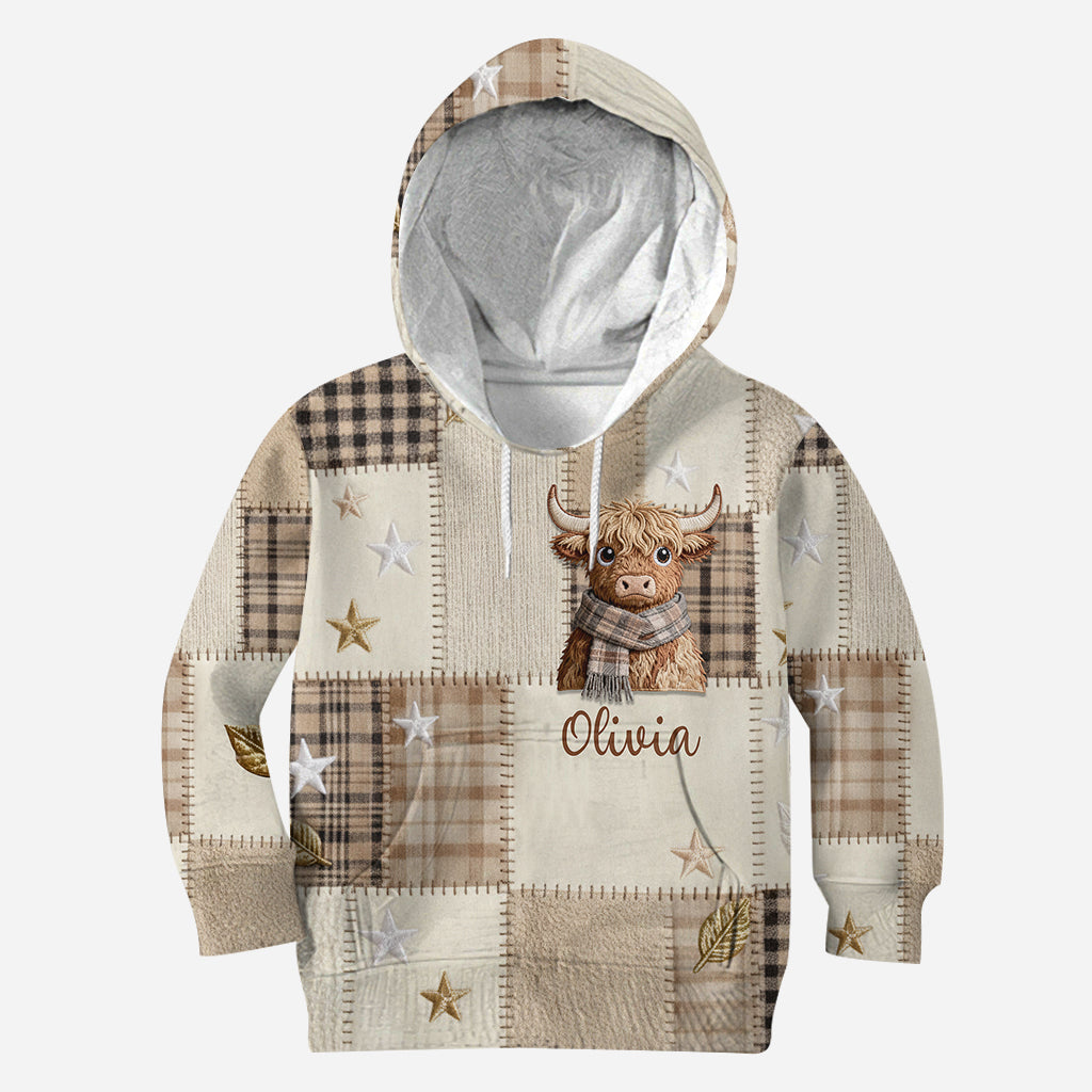 Vache mignonne - Sweat à capuche et legging personnalisés vache des Highlands