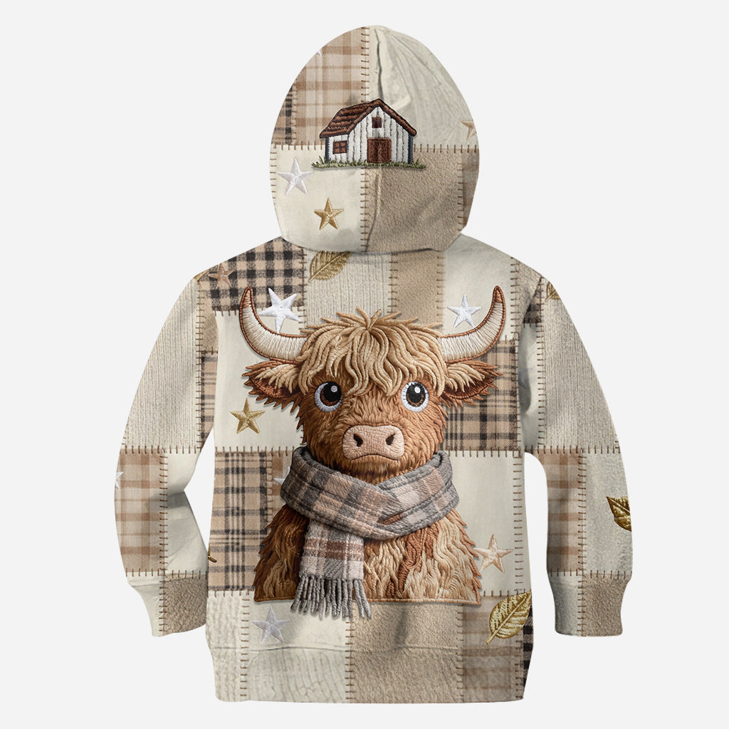 Vache mignonne - Sweat à capuche et legging personnalisés vache des Highlands