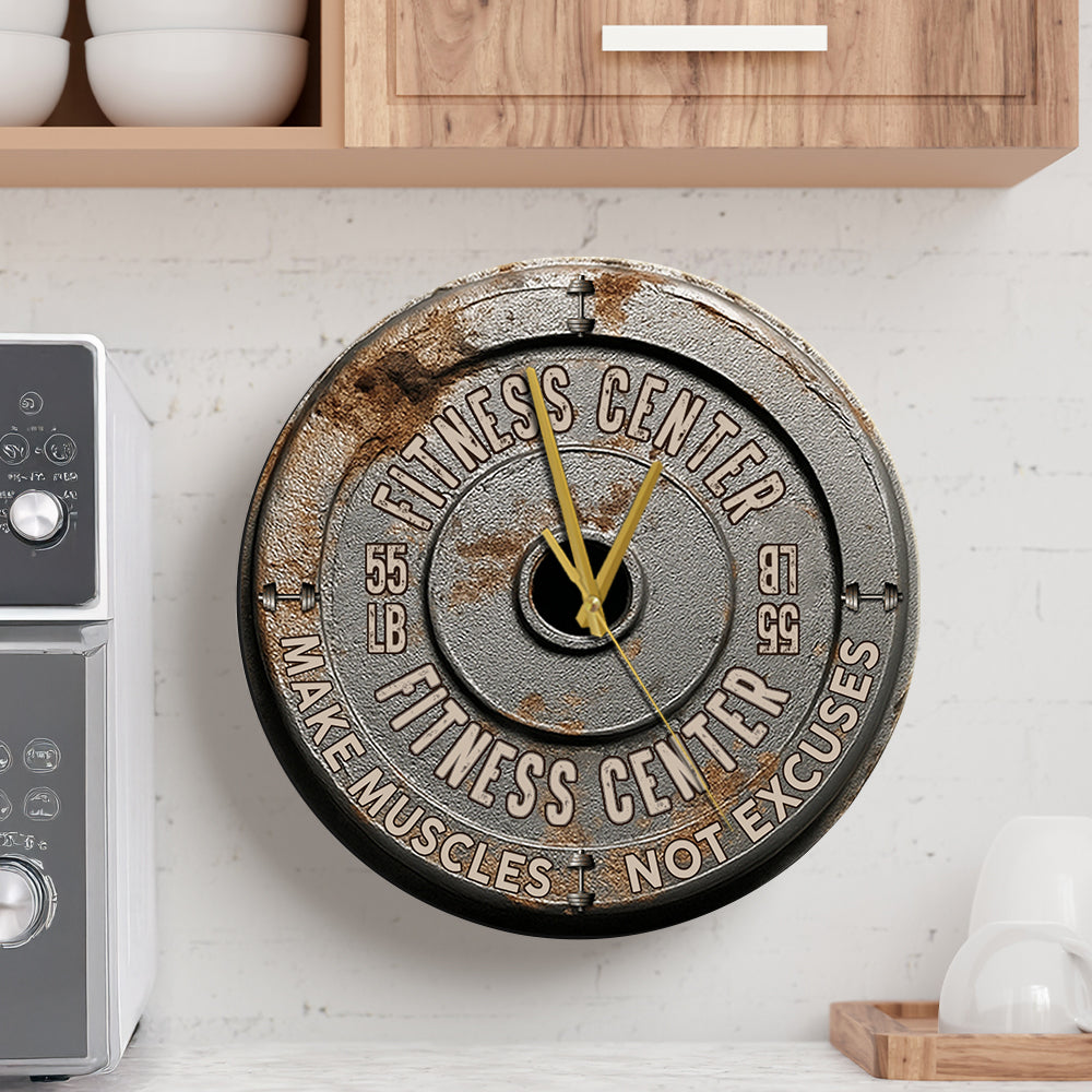 No Pain No Gain - Personalized Fitness Wall Clock