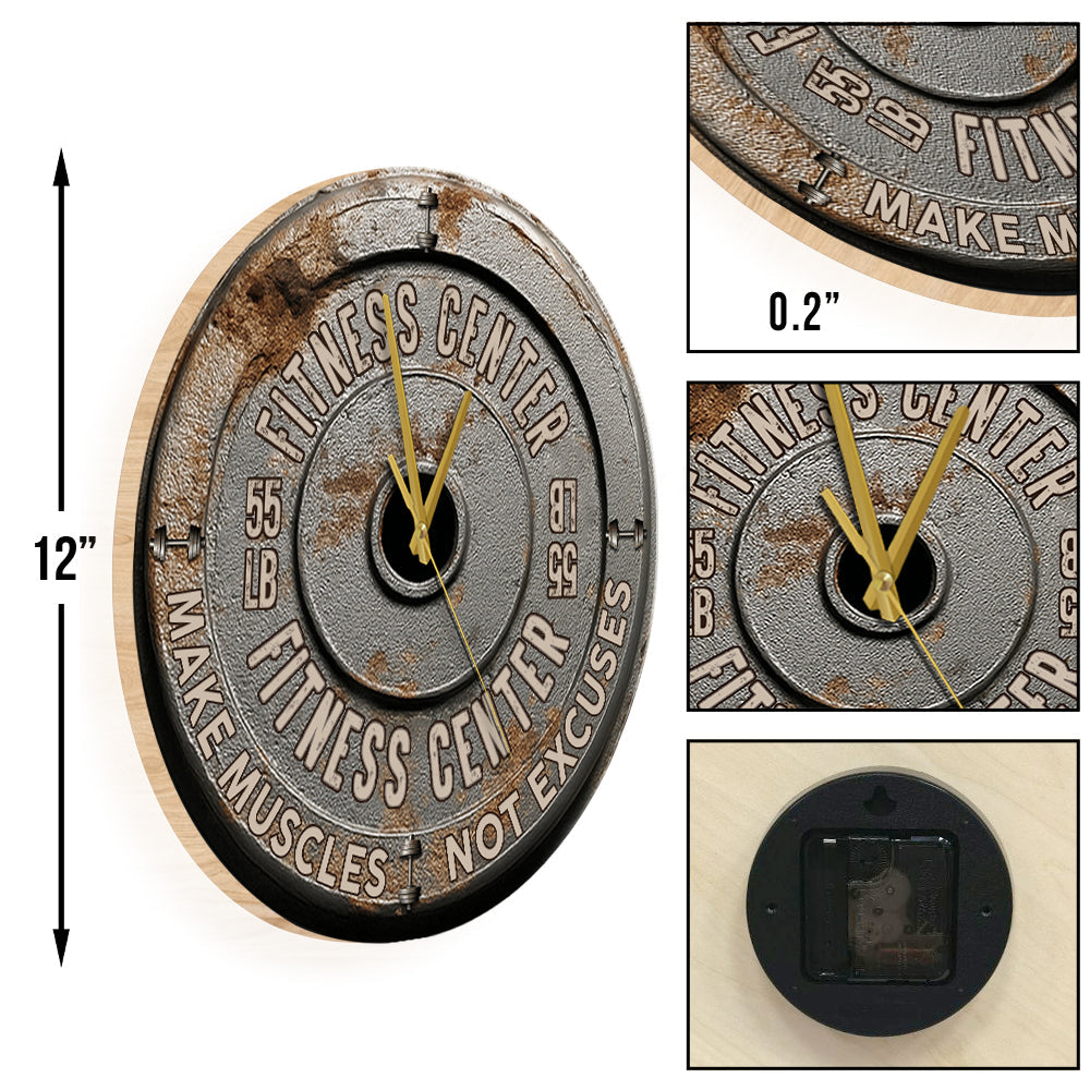 No Pain No Gain - Personalized Fitness Wall Clock