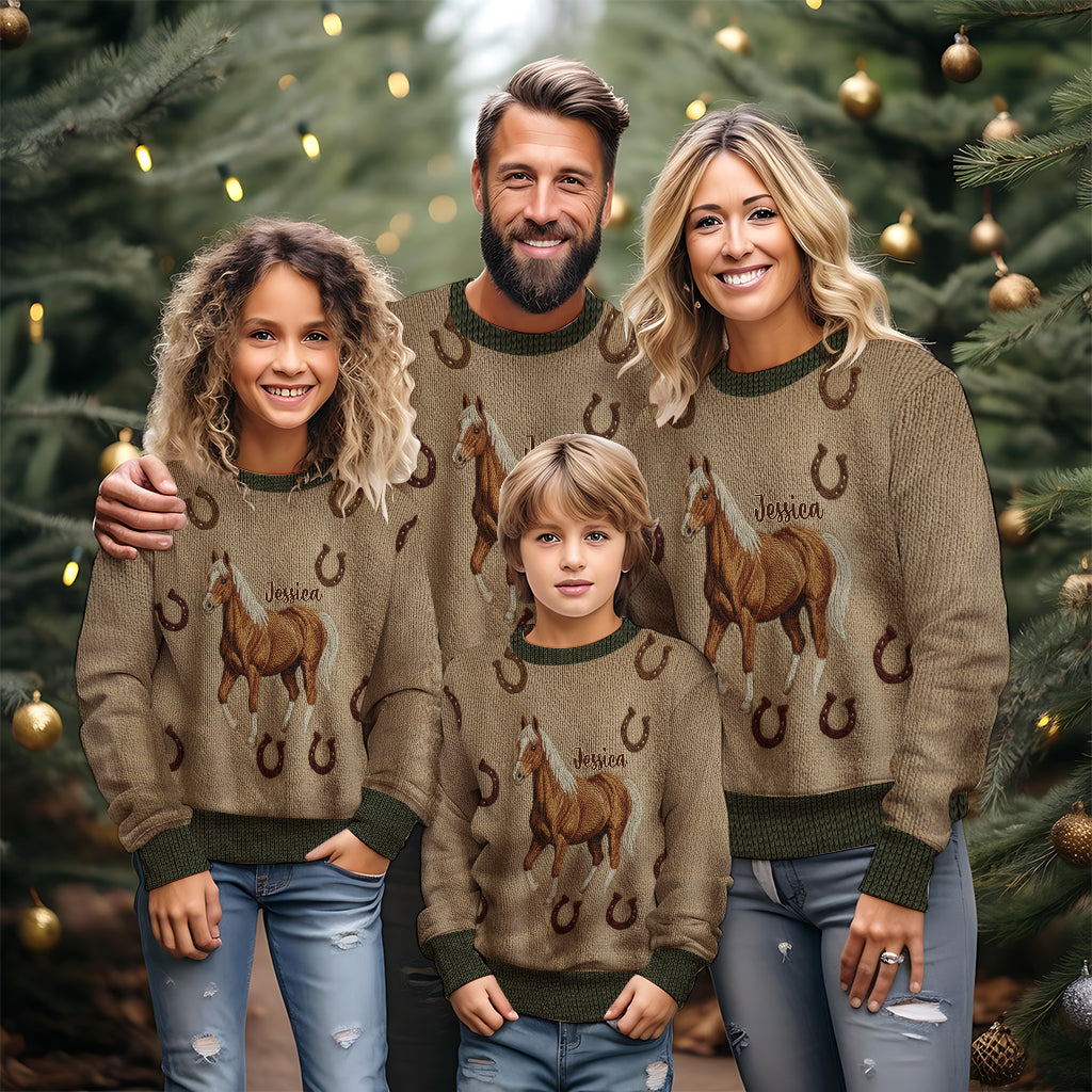 Love Horses - Personalized Horse Ugly Sweater