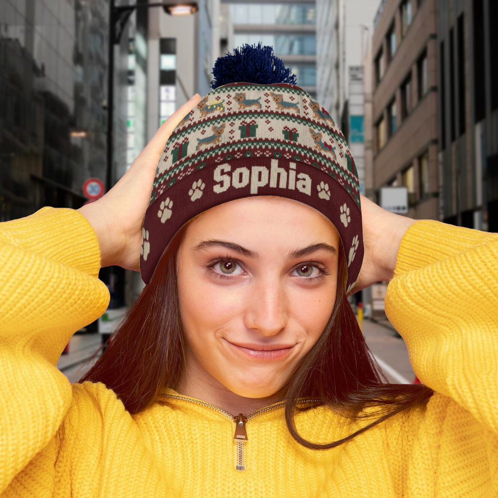 Cute Dog - Personalized Dog Beanie Hat