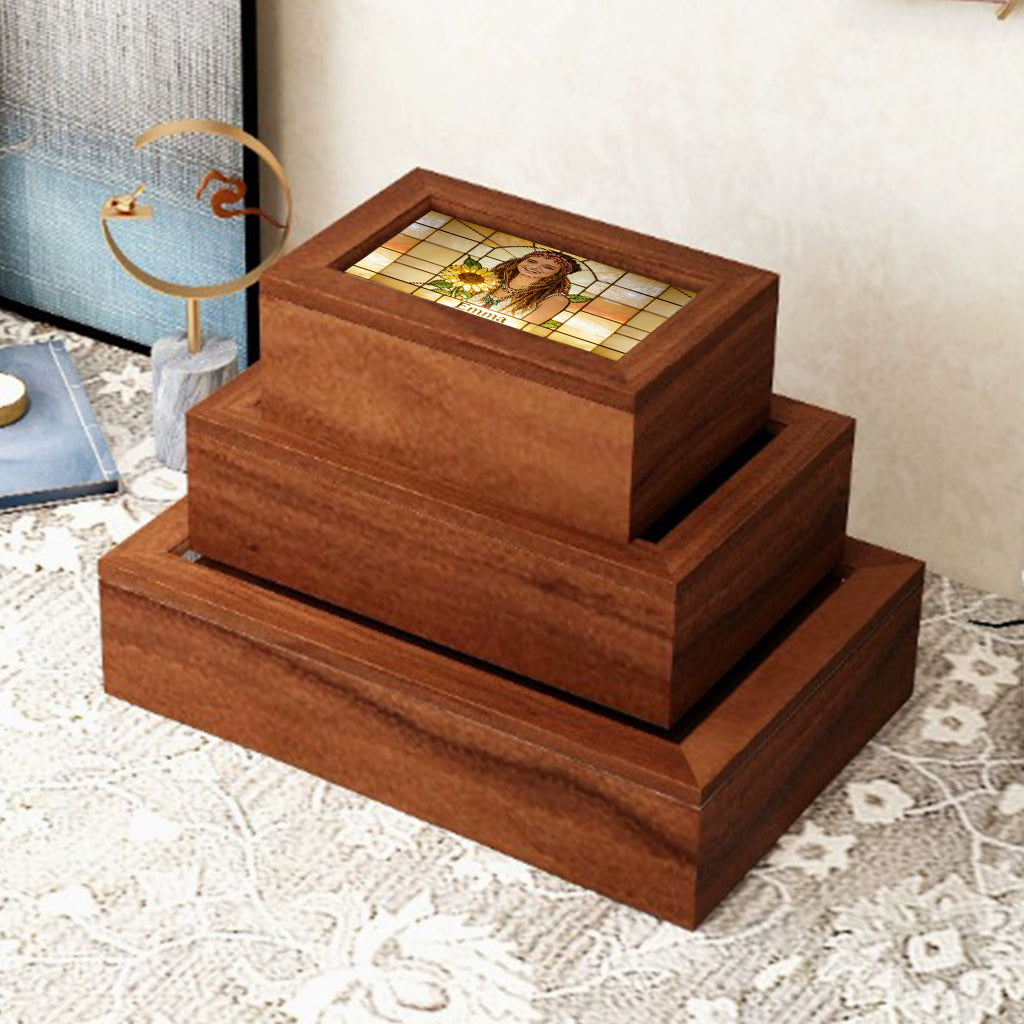 Custom Birth Flower & Name - Personalized Self Love Wooden Box