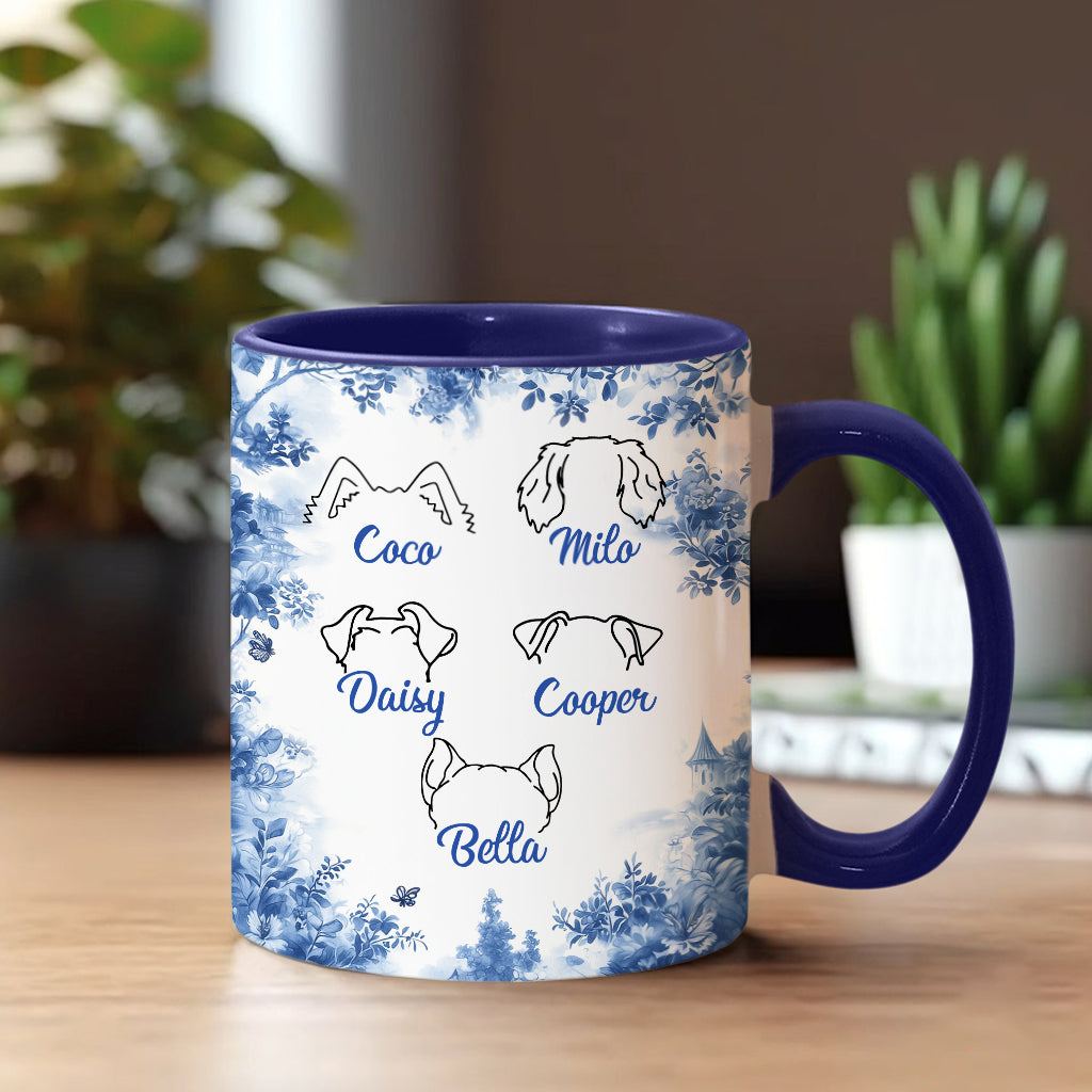 Einfach ein Mädchen, das Hunde liebt – personalisierte Tasse mit Hundemotiv