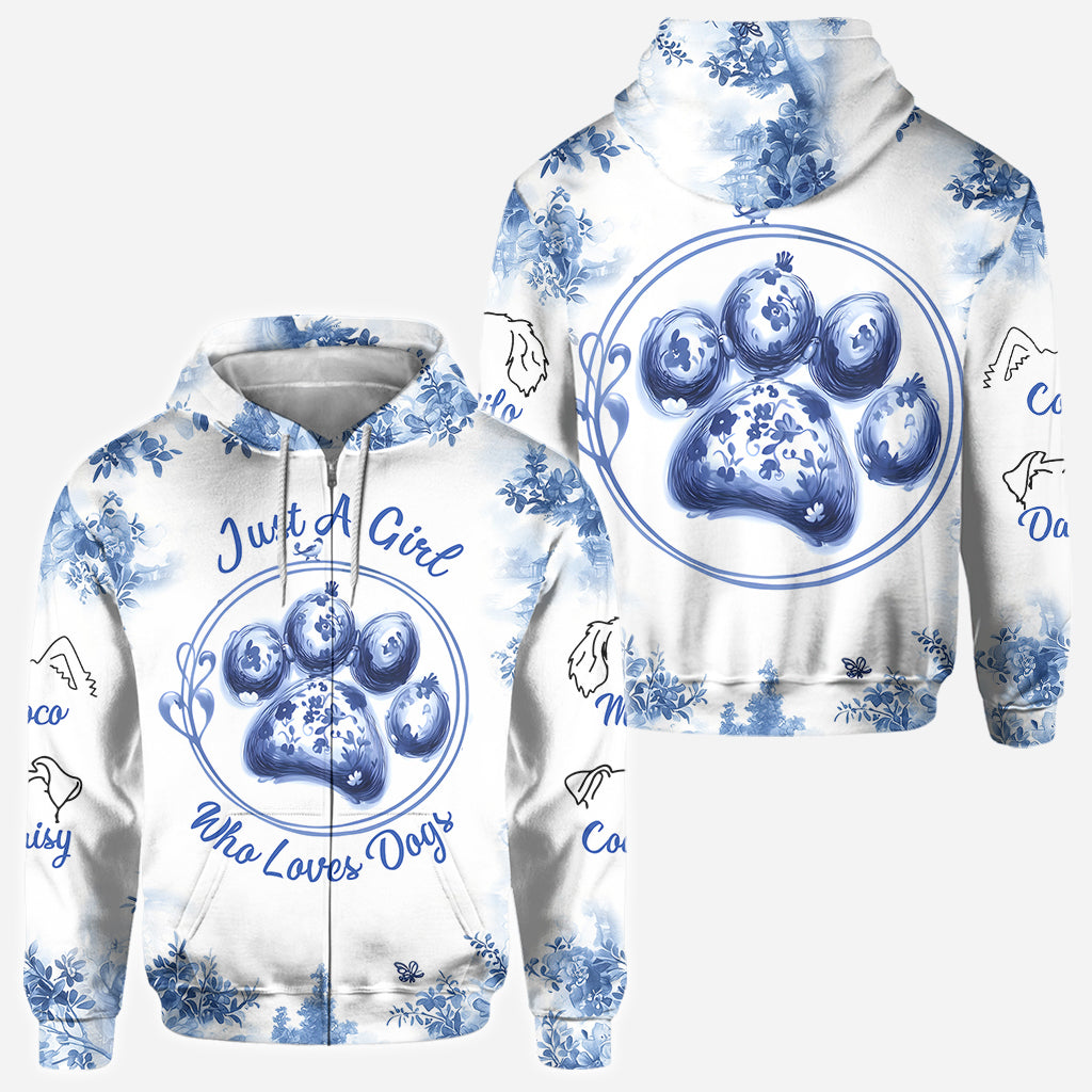 Just A Girl Who Loves Dog - Personalized Dog All Over Shirt