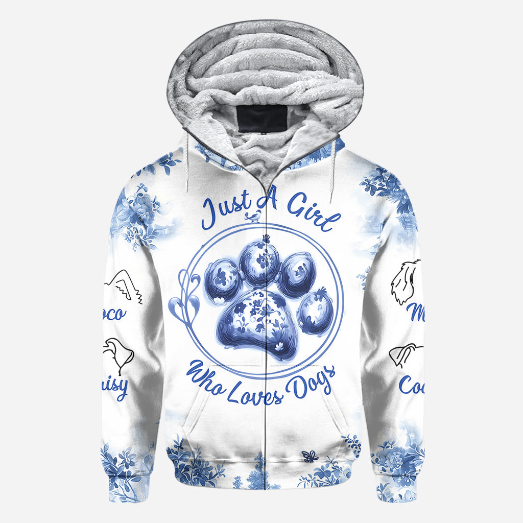 Just A Girl Who Loves Dog - Personalized Dog All Over Shirt