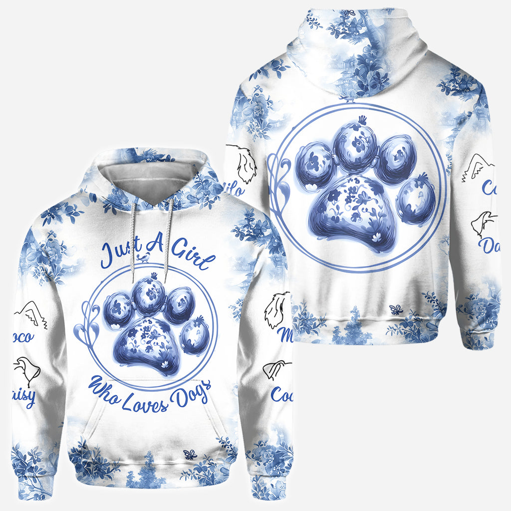 Just A Girl Who Loves Dog - Personalized Dog All Over Shirt