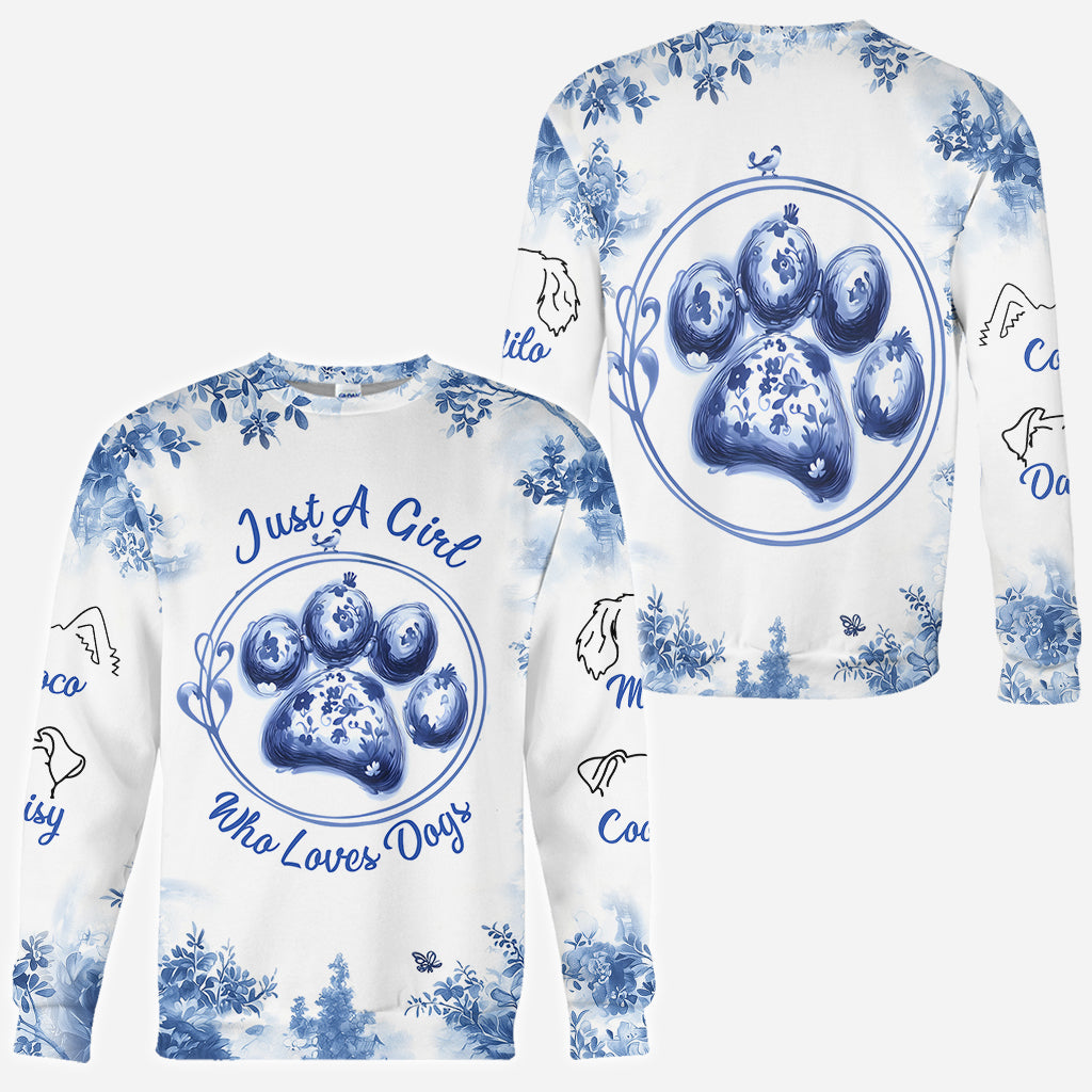 Just A Girl Who Loves Dog - Personalized Dog All Over Shirt