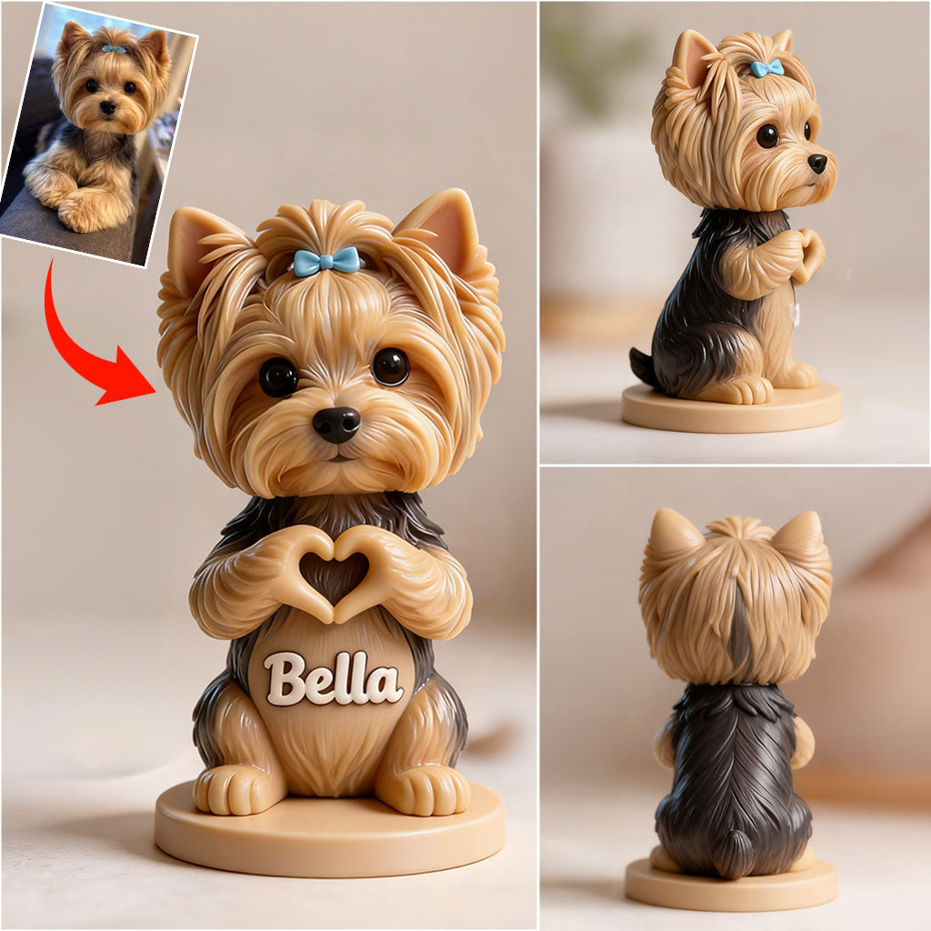 Custom Any Photo - Love My Pet - Personalized Dog Premium 3D Figurine