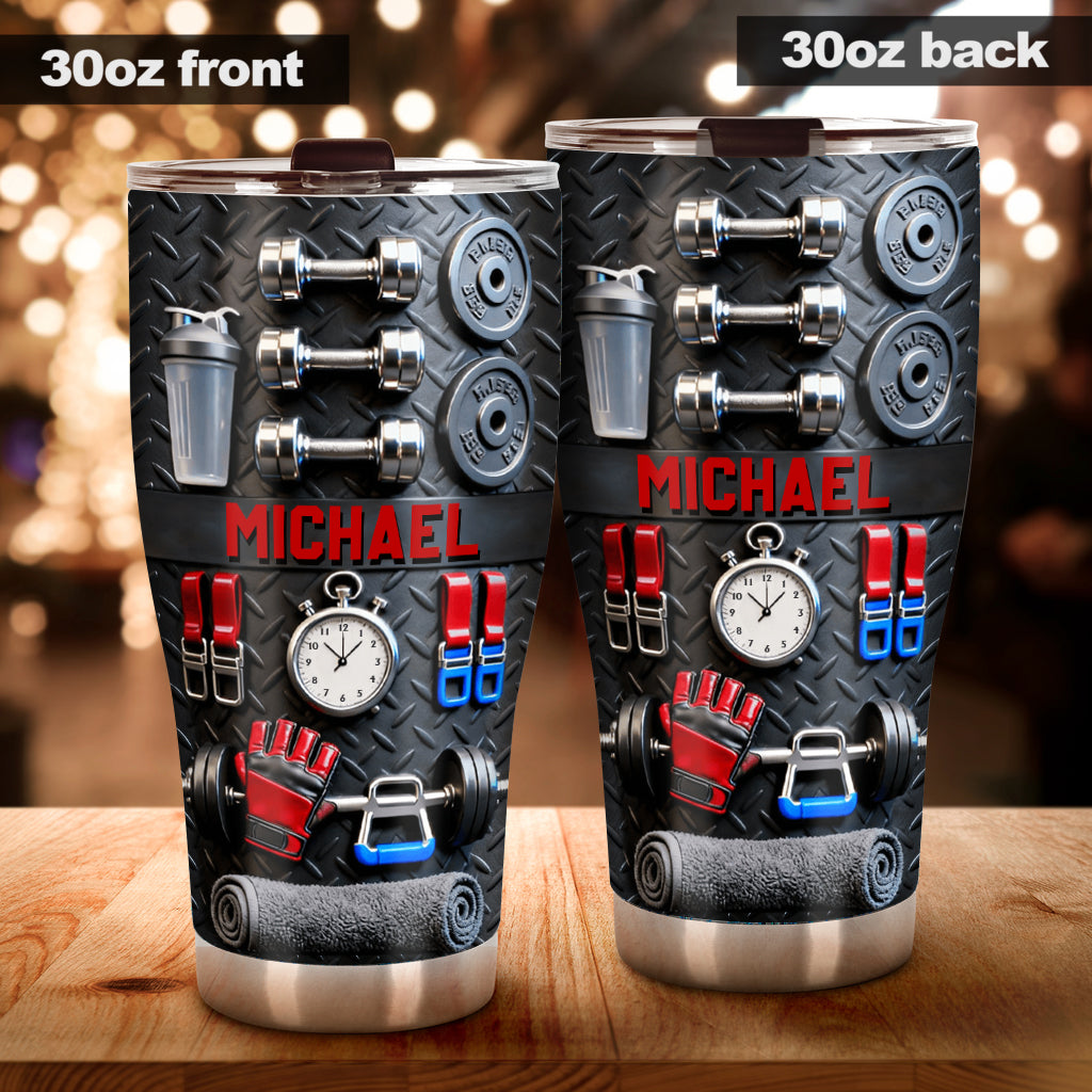 No Pain No Gain - Personalized Fitness Tumbler