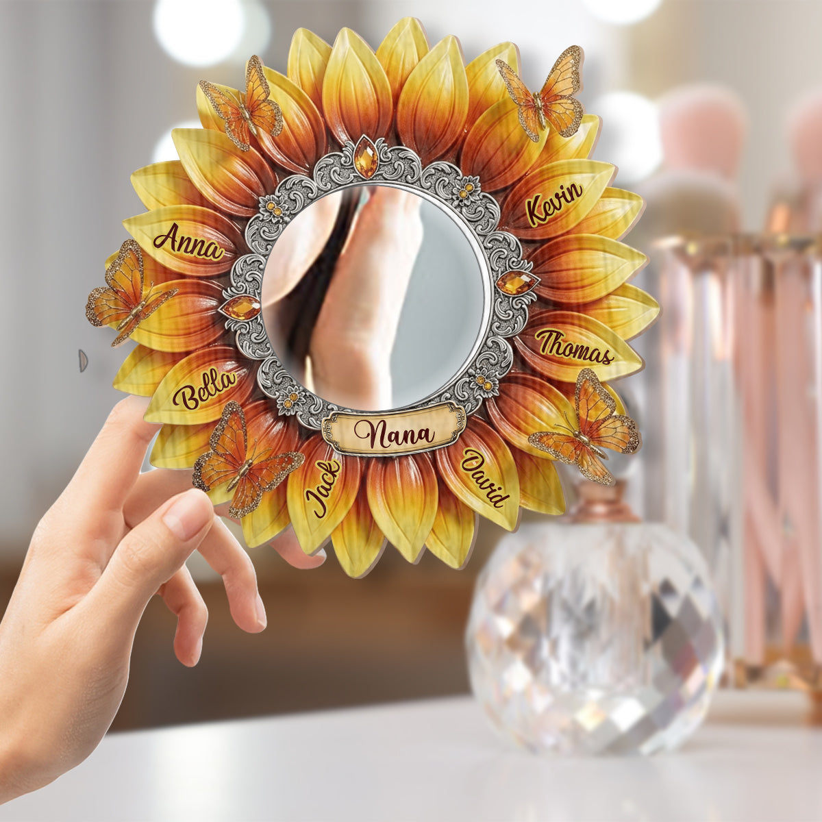 Best Grandma Ever - Personalized Grandma Wall Hanging Mirror