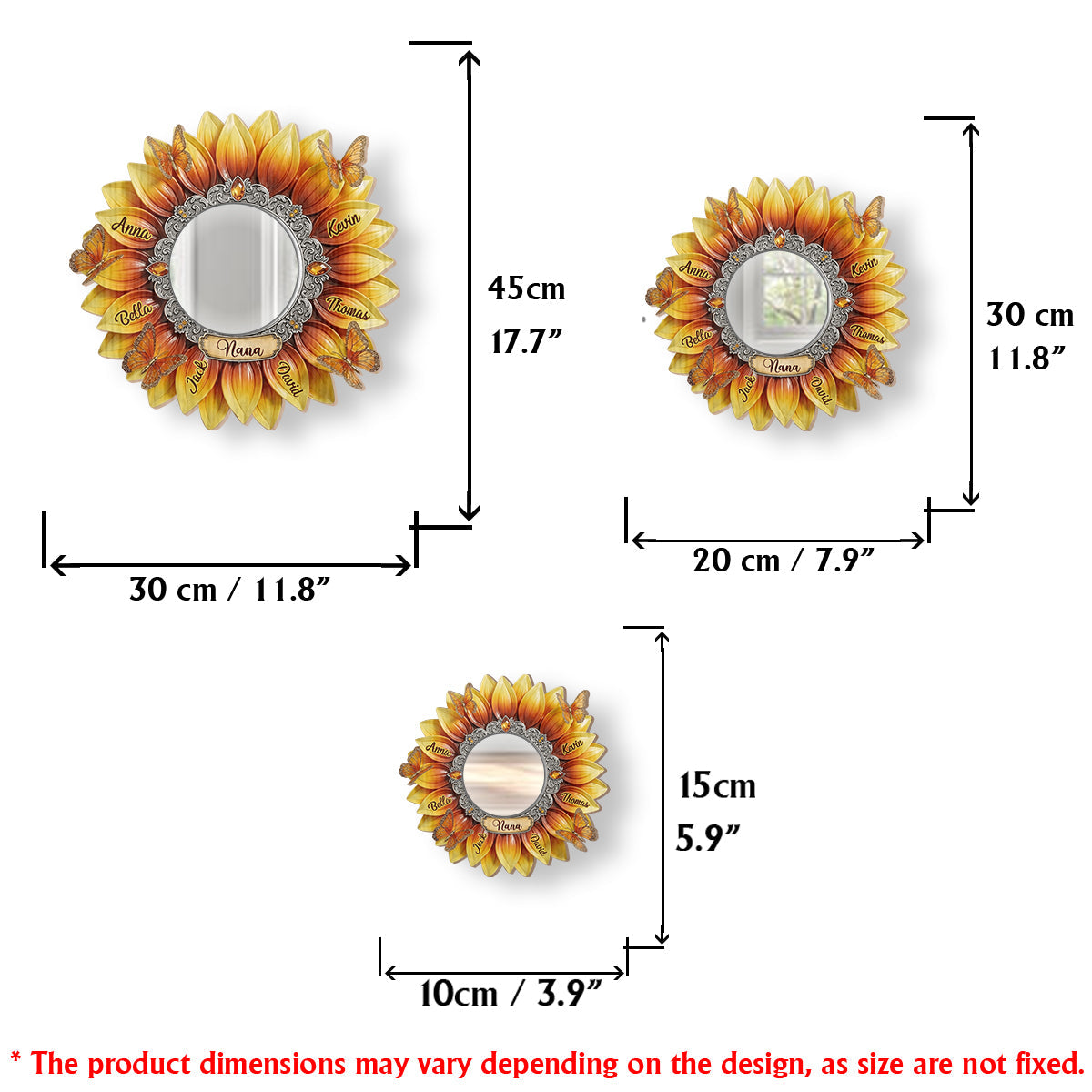 Best Grandma Ever - Personalized Grandma Wall Hanging Mirror