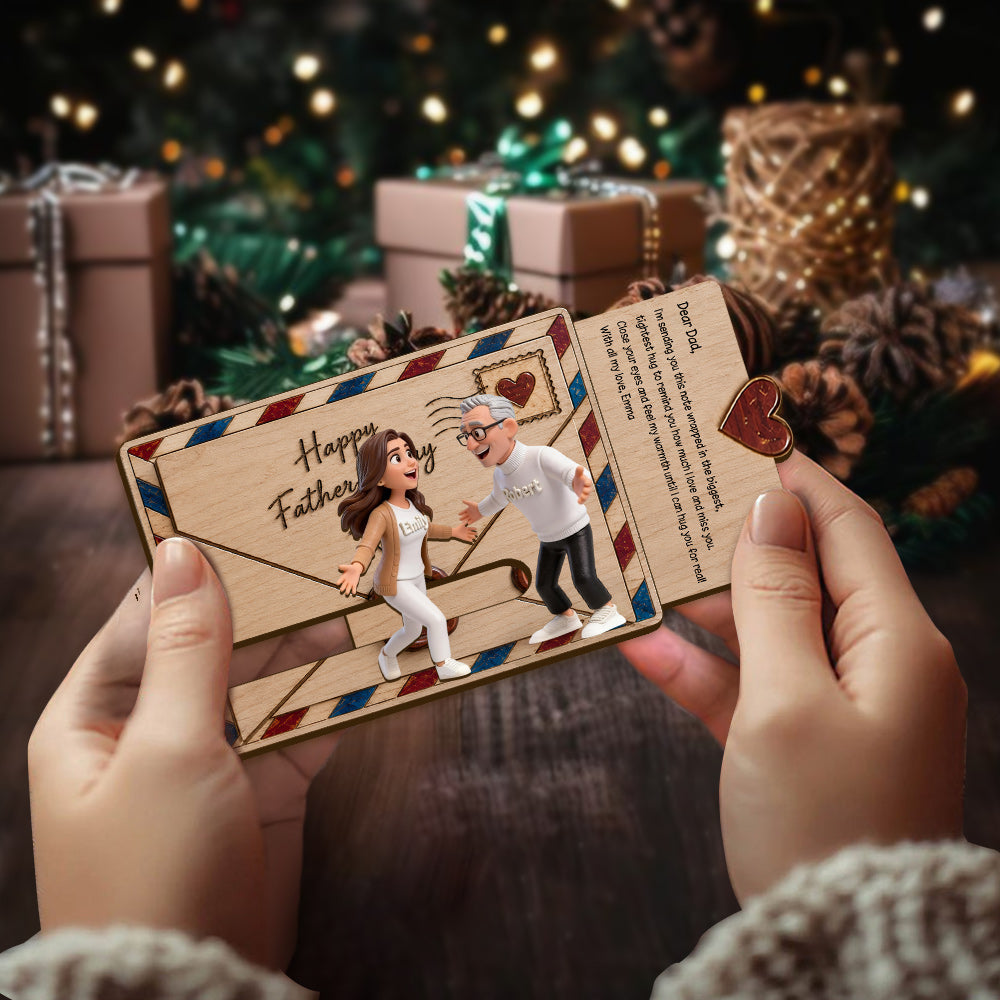 Personalisierter Familienumarmung - Individuelles Vater Ornament