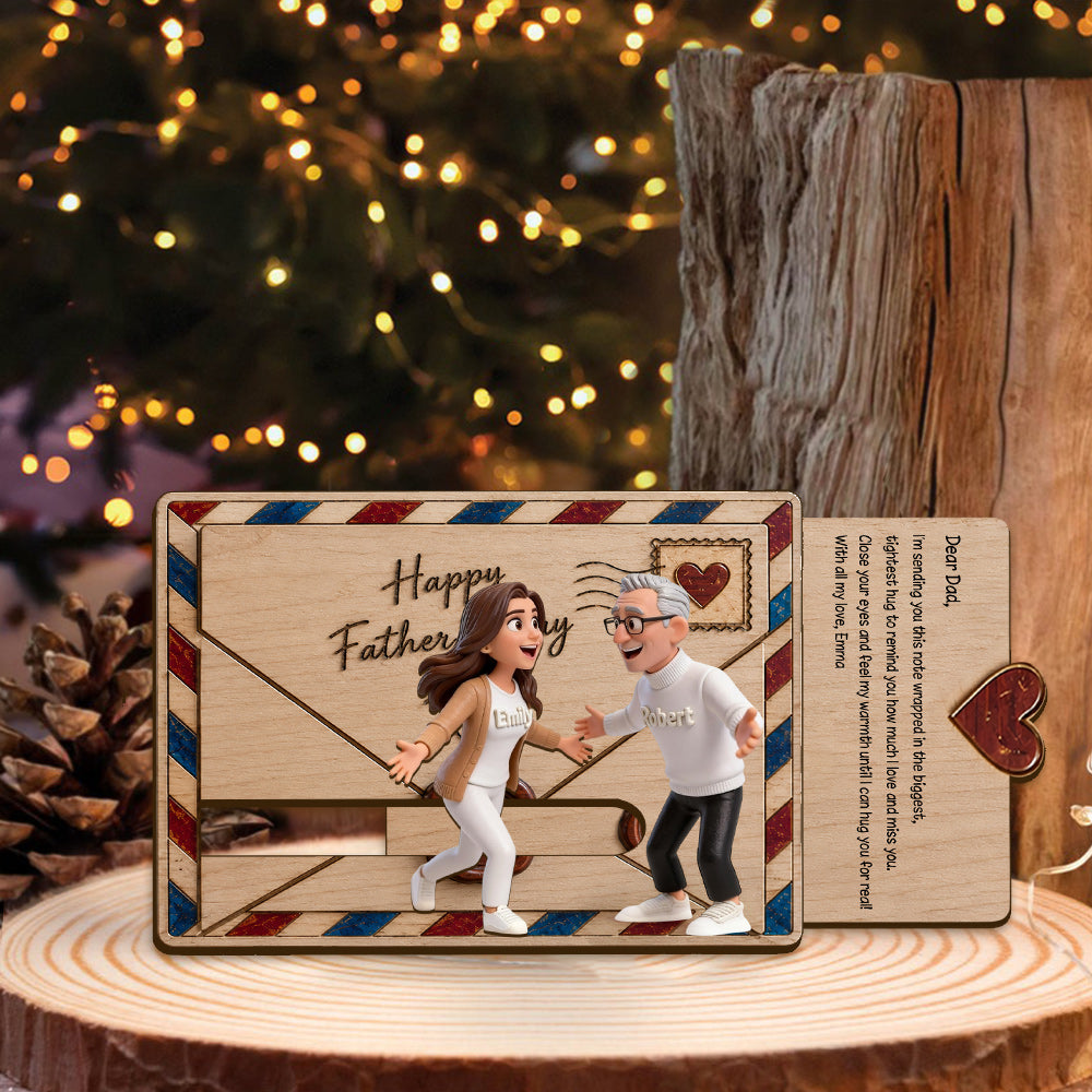 Personalisierter Familienumarmung - Individuelles Vater Ornament