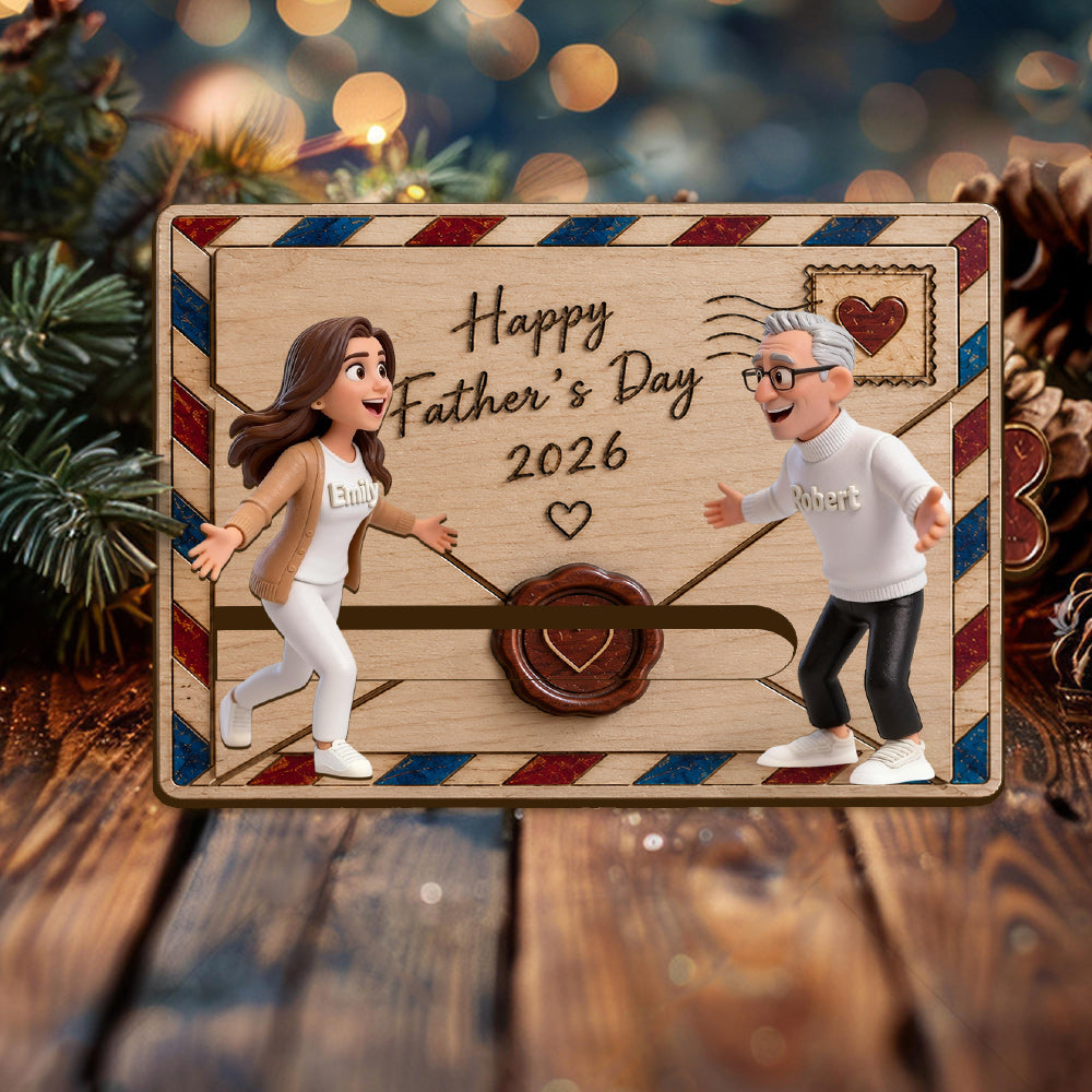 Personalisierter Familienumarmung - Individuelles Vater Ornament