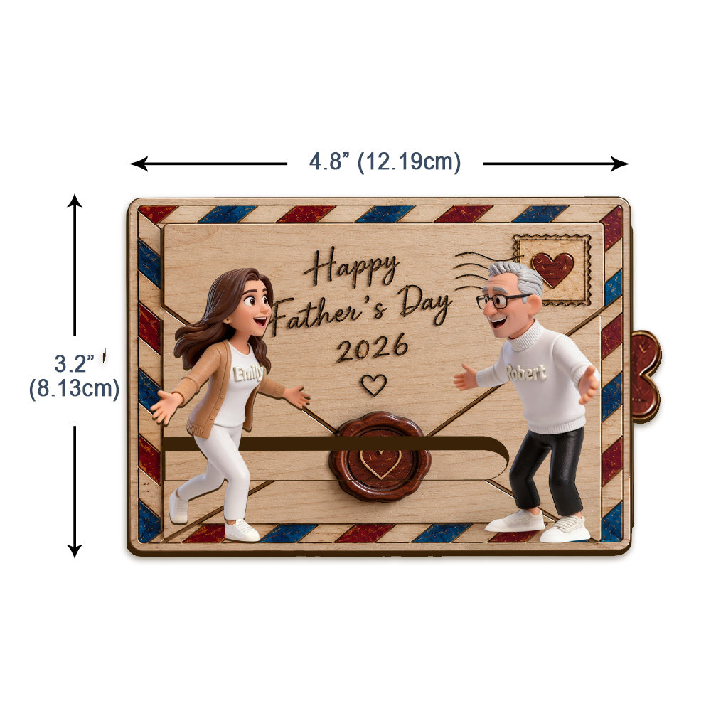 Personalisierter Familienumarmung - Individuelles Vater Ornament