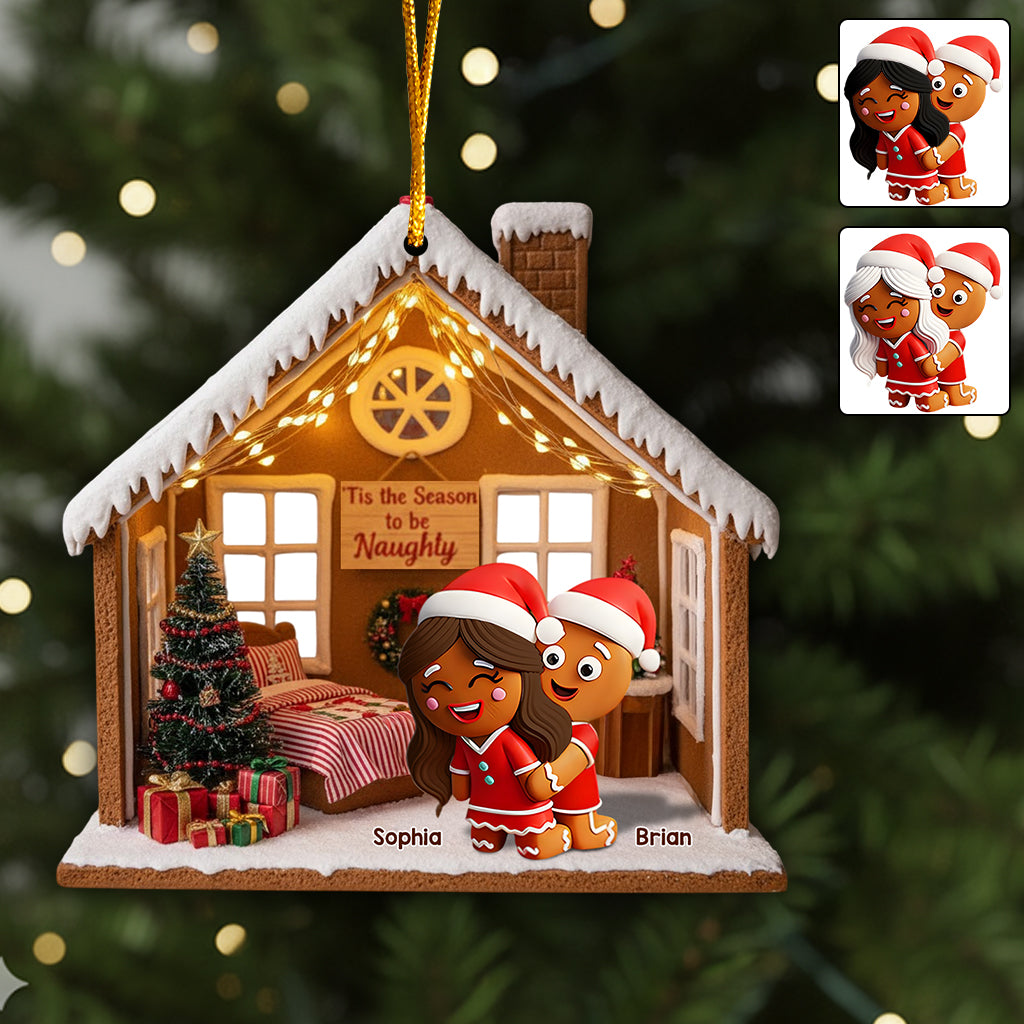 Til The Season To Be Naughty - Personalized Couple Ornament