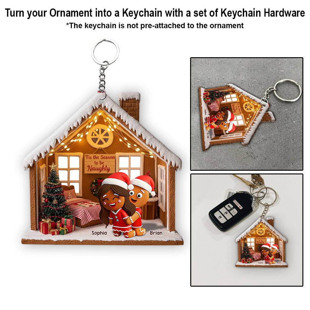 Til The Season To Be Naughty - Personalized Couple Ornament