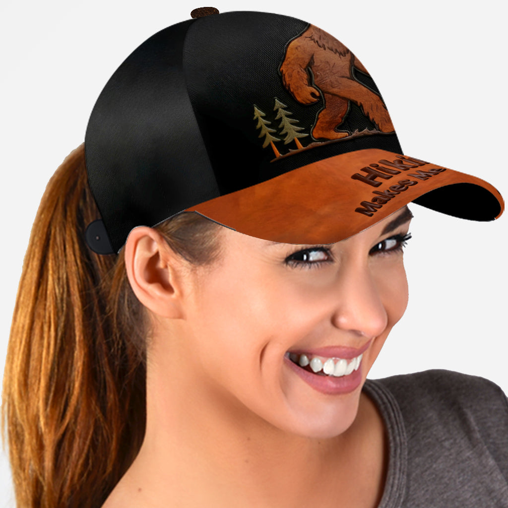 Hiking Makes Me Happy - Personalized Hiking Classic Cap