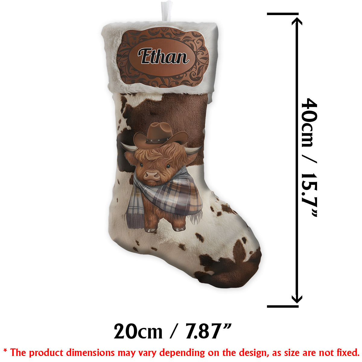 Joyeux Noël ! - Chaussette de Noël personnalisée en forme de cowboy/cowgirl