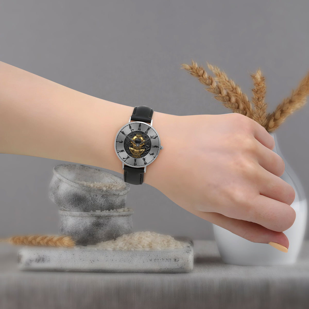 Time To Dive - Personalized Scuba Diving Hand Watch