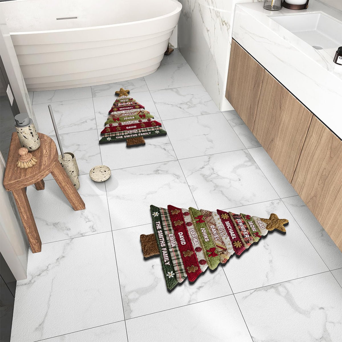 Merry Christmas - Personalized Family Non-Slip Tufted Rug