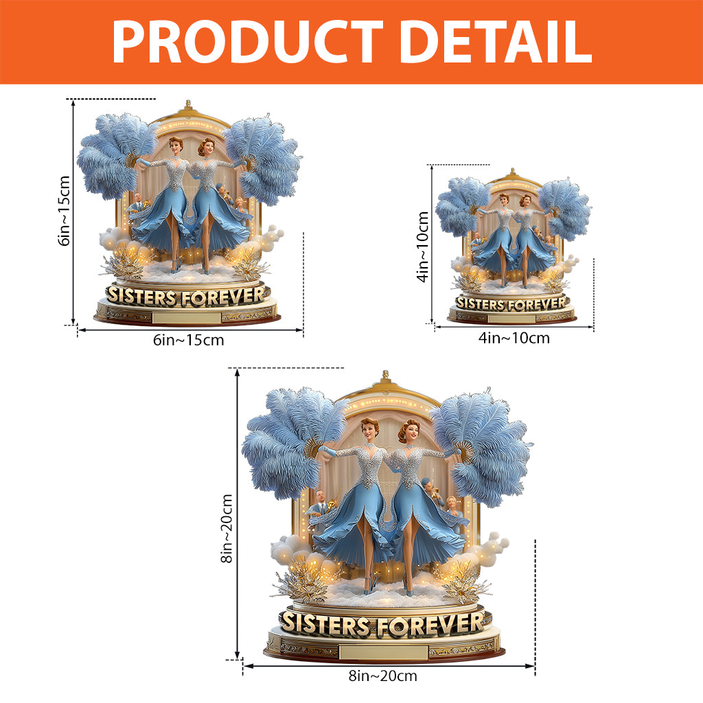 Sisters Forever - Personalized Sibling Custom Shaped Acrylic Plaque