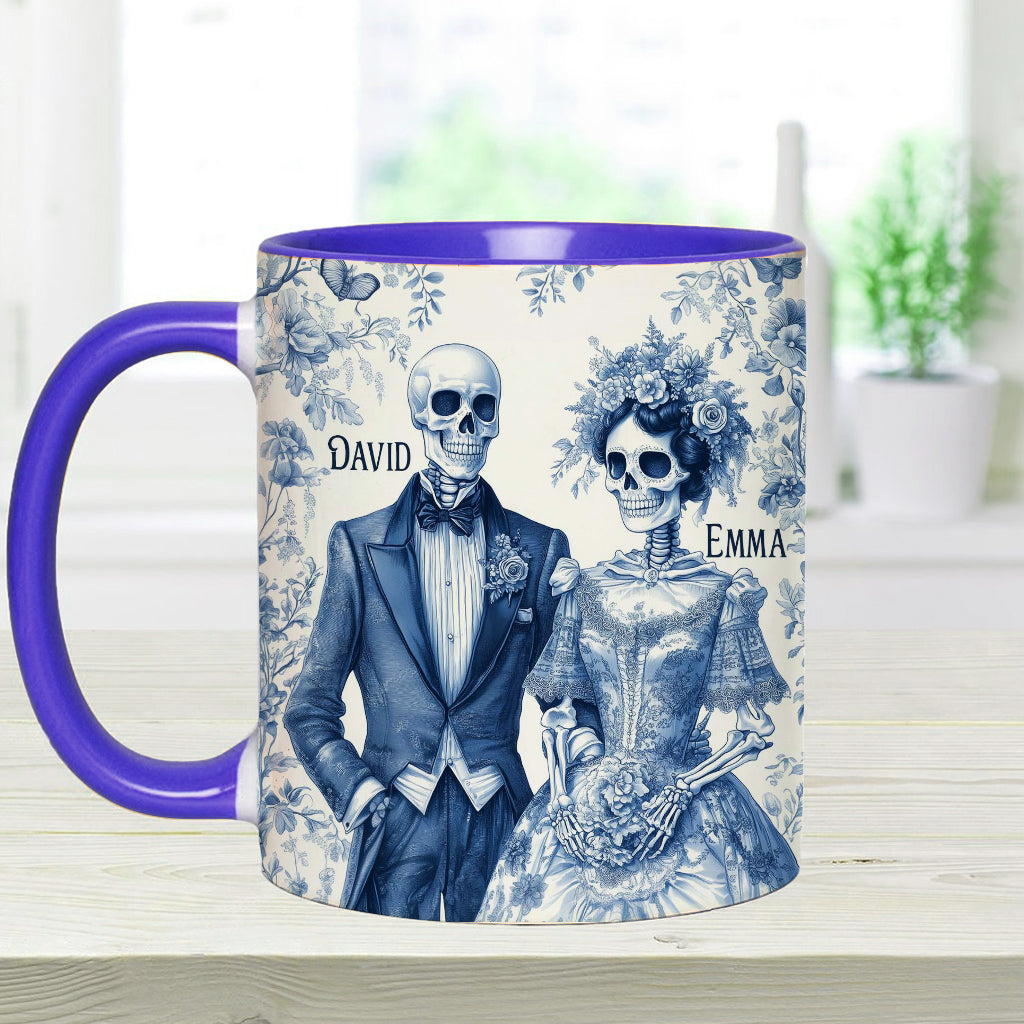 Until Death Do Us Part - Personalized Couple Accent Mug