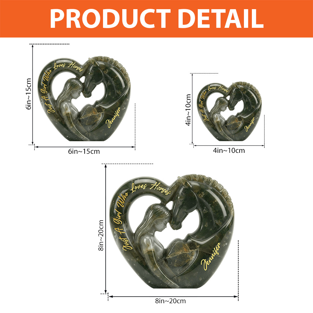 Just a Girl Who Loves Horses - Personalized Horse Custom Shaped Acrylic Plaque