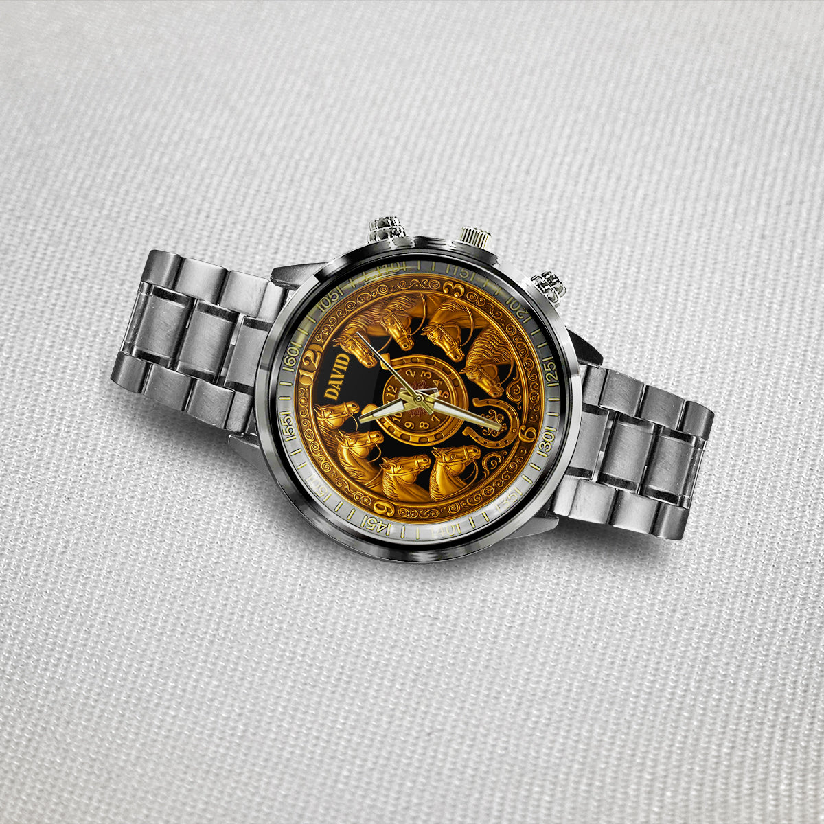 Golden Horse - Personalized Horse Hand Watch