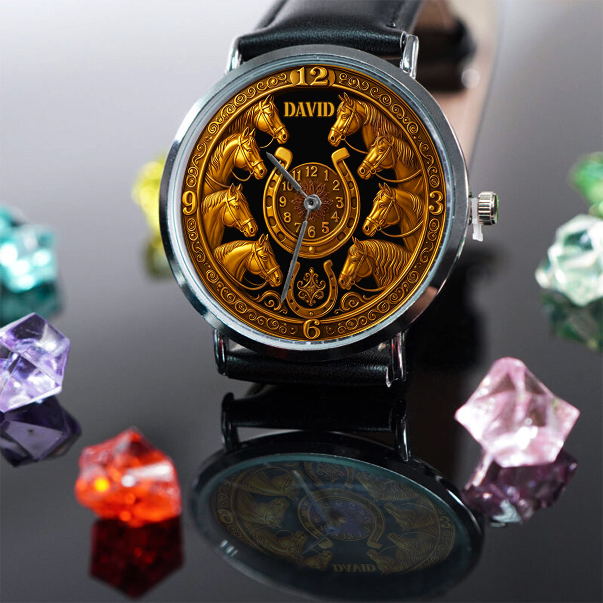Golden Horse - Personalized Horse Hand Watch