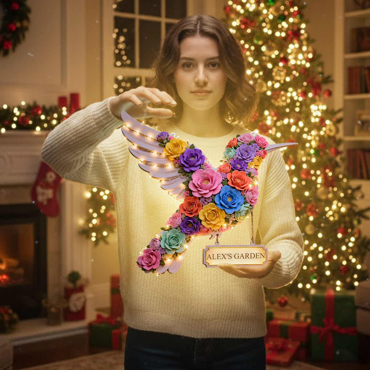 Mon beau jardin - Panneau lumineux LED personnalisé pour le jardinage en acrylique