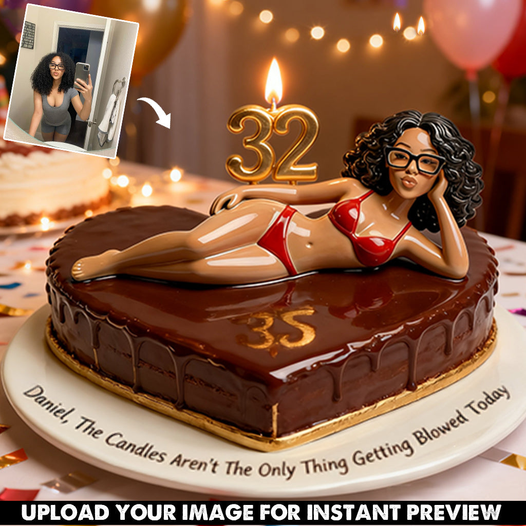 Birthday Cake - Personalized Spicy Couple Custom Shaped Acrylic Plaque