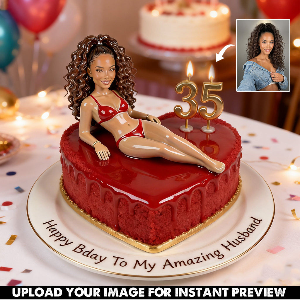 Birthday Cake - Personalized Spicy Couple Custom Shaped Acrylic Plaque