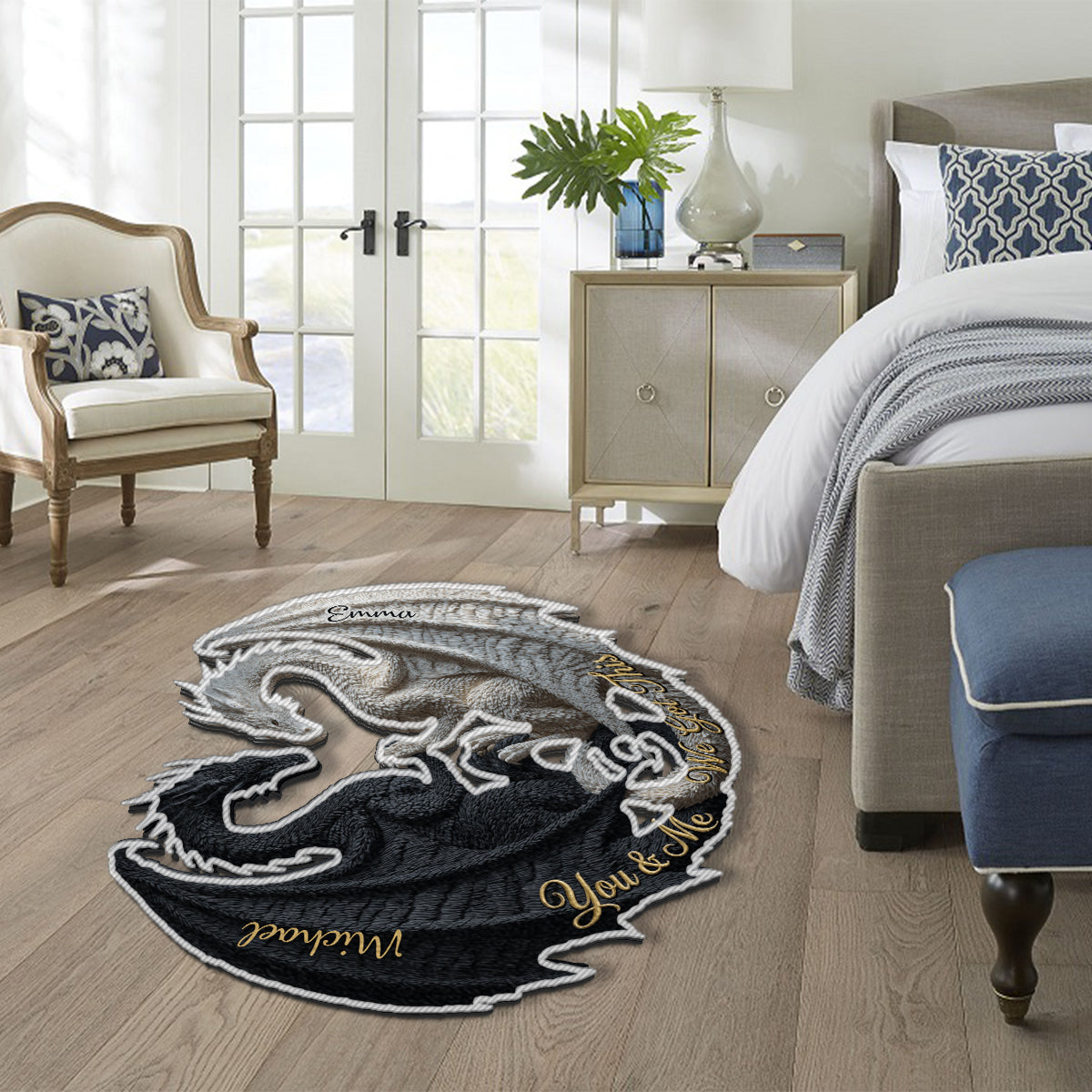 You & Me We Got This - Personalized Dragon Non-Slip Tufted Rug