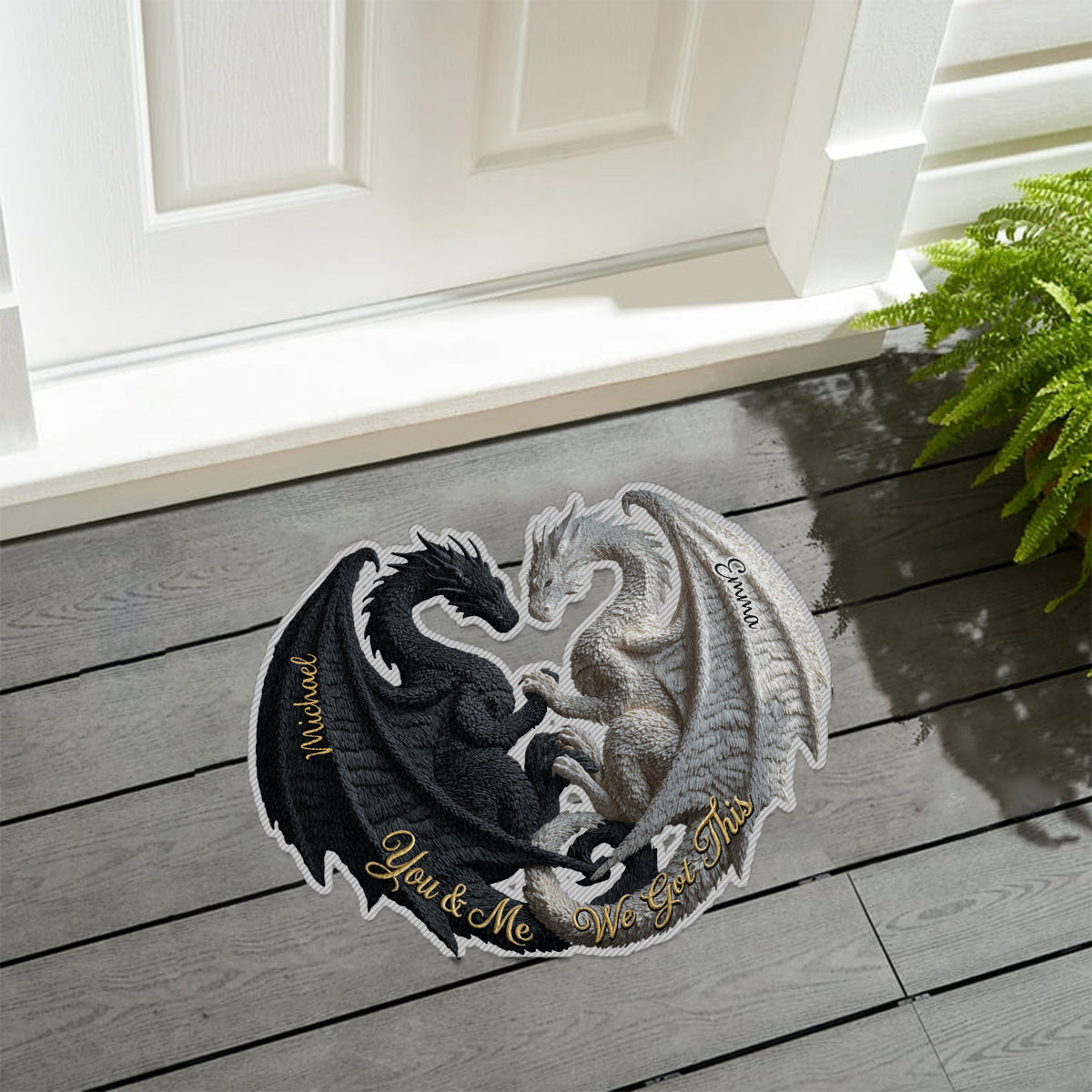 You & Me We Got This - Personalized Dragon Non-Slip Tufted Rug