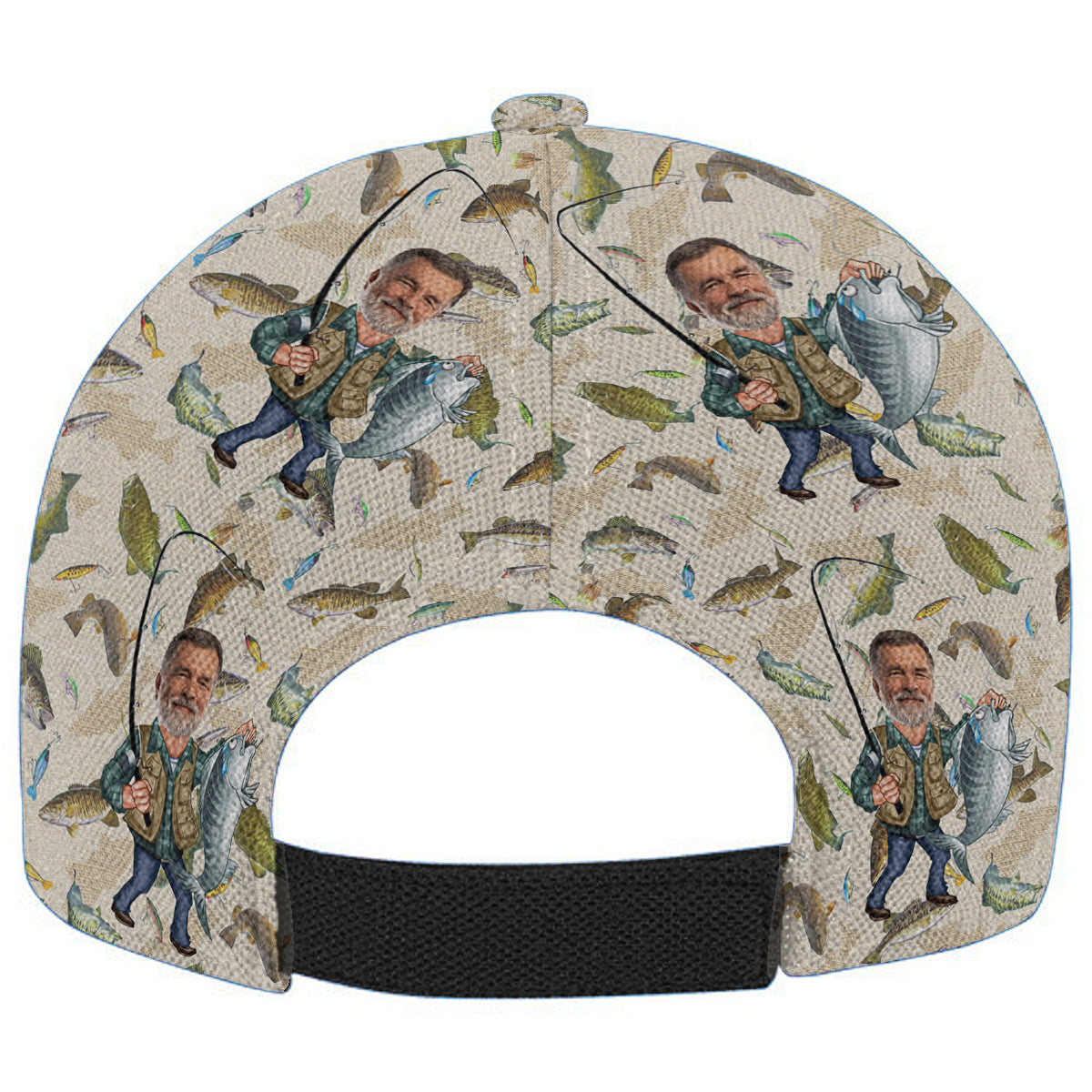 Les femmes me veulent, les poissons me craignent - Chapeau de pêche à visière extra longue personnalisé avec caricature humoristique