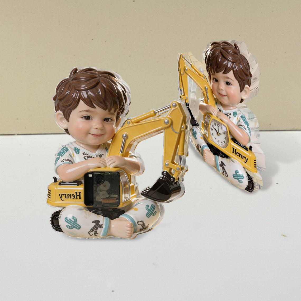 Custom Any Photo - Personalized Kid Desk Clock Plaque