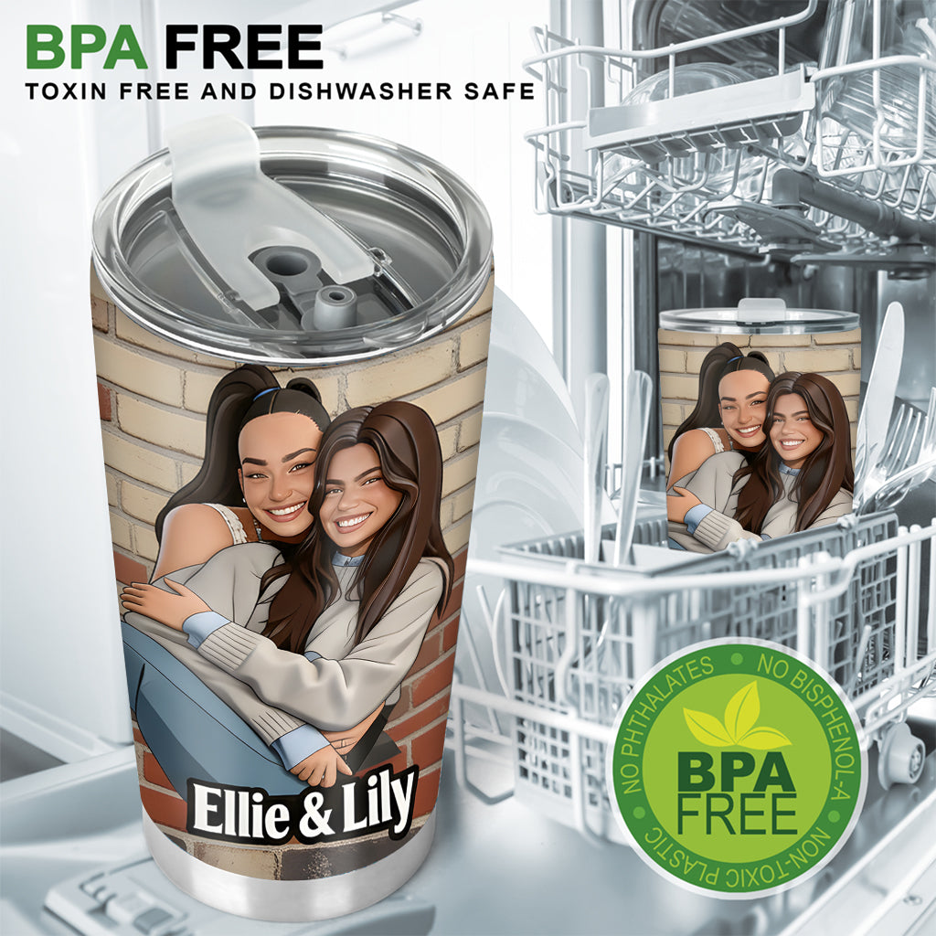 Custom Any Photo - We're Not Sugar & Spice - Personalized Bestie Tumbler