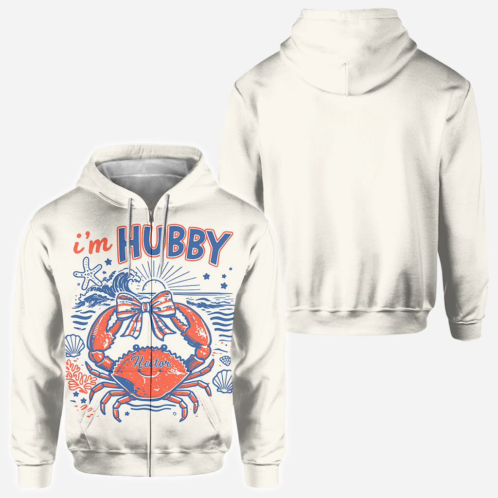 Wenn krabbelig, bitte zurück zu meinem Mann - Personalisierte Paar-Allover-Shirt
