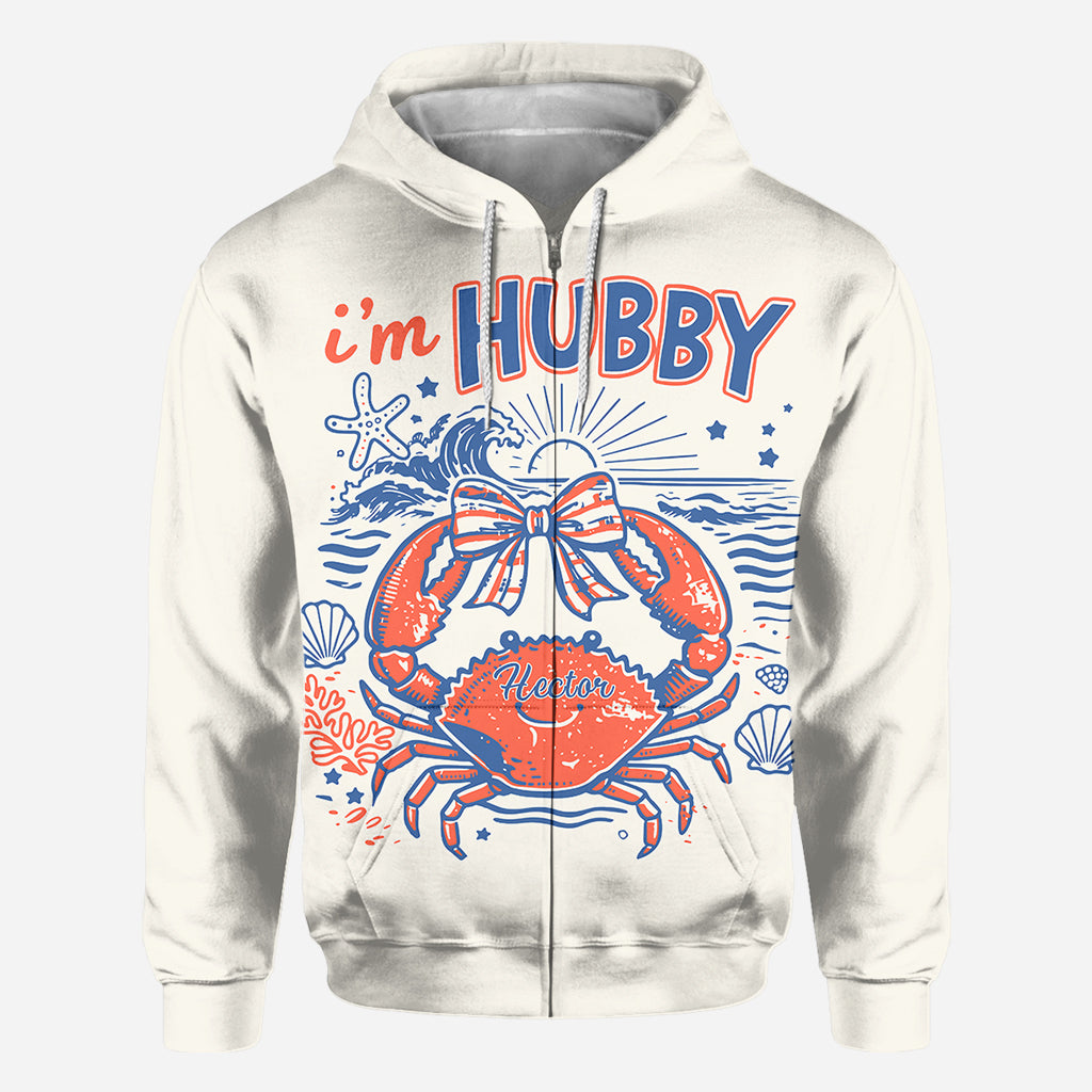 Wenn krabbelig, bitte zurück zu meinem Mann - Personalisierte Paar-Allover-Shirt