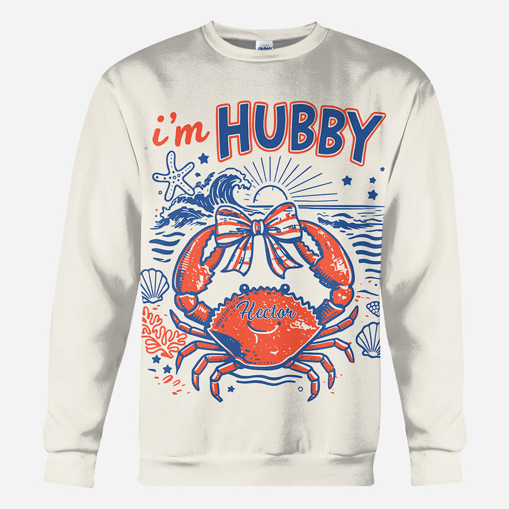 Wenn krabbelig, bitte zurück zu meinem Mann - Personalisierte Paar-Allover-Shirt