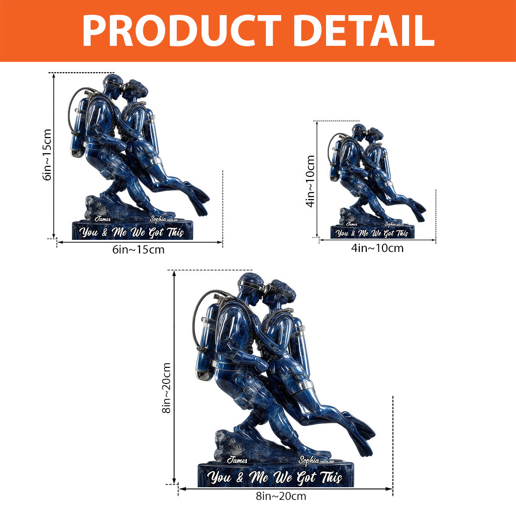 You & Me We Got This - Personalized Scuba Diving Custom Shaped Acrylic Plaque