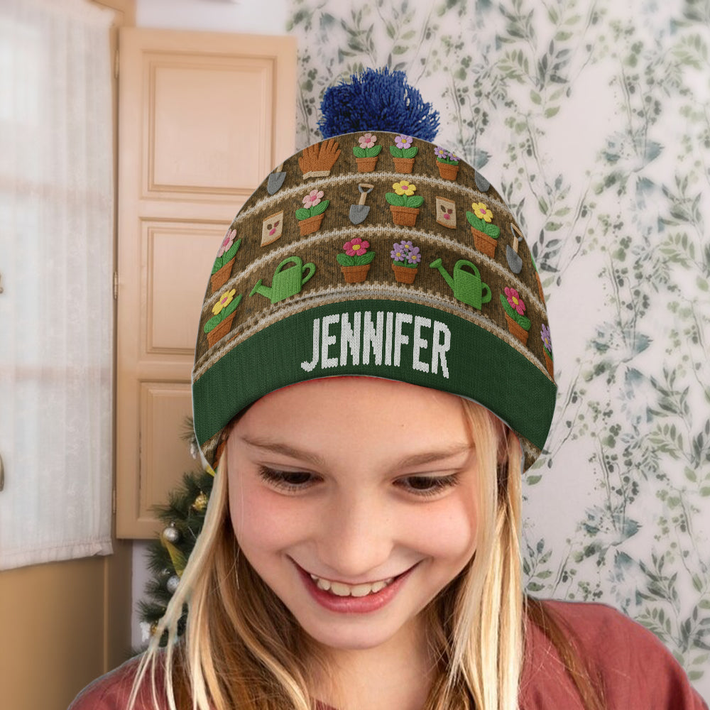 Love Gardening - Personalized Gardening Beanie Hat