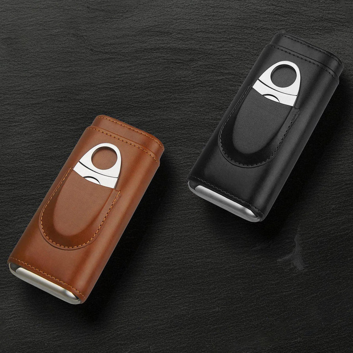 Cannabis Enthusiast, World's Dopest Dad - Personalized Weed Leather Pre-roll Humidor Case
