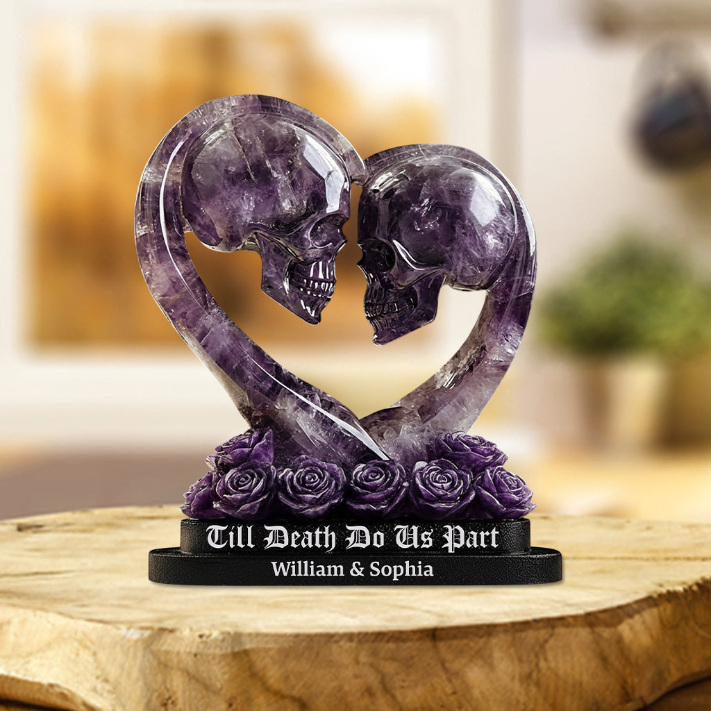 Till Death Do Us Part, Amethyst Styled Gothic Couple - Personalized Couple Custom Shaped Acrylic Plaque