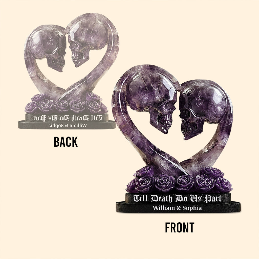 Till Death Do Us Part, Amethyst Styled Gothic Couple - Personalized Couple Custom Shaped Acrylic Plaque